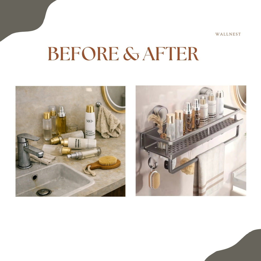 Remove Clutter Instantly – Wallnest No-Drill Wall Shelf